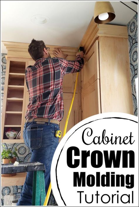 Crown Moulding Kitchen Cabinets, Cabinet Crown Molding, Crown Molding Kitchen, Kitchen Cabinet Crown Molding, Kitchen Soffit, Cabinets To Ceiling, Wood Crown Molding, Kitchen Hood Design, Cabinet Molding