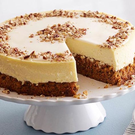 Carrot Cake Cheesecake Recipe, Carrot Cheesecake, Carrot Cake Cheesecake, Cake Cheesecake, Torte Cupcake, Gateaux Cake, Creamy Cheesecake, Perfect Sense, Food Cakes