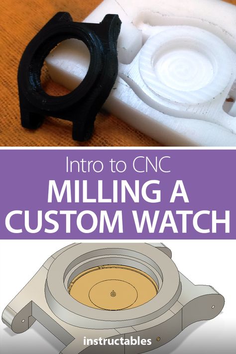 Get an intro to CNC by milling a custom watch enclosure.  #Instructables #workshop #machining #wristwatch Cnc Milling Projects, Wood Cnc Projects, Box Cnc, Hidden Safe, Wooden Watch Box, 3d Cnc, Diy Cnc, Cnc Milling, Safe Room