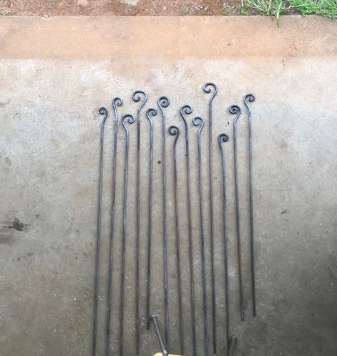 Metal Garden Stakes, Copper Garden Stakes, Fiddle Heads, Metal Yard Decor, Rebar Art, Plant Sculpture, Fiddlehead Fern, Unique Yard Art, Copper Garden