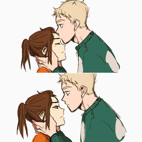 Shinae x Dieter (I Love Yoo) pt 1 Forehead Kisses Art, I Love Yoo Webtoon, Forehead Kiss, Kissing Drawing, I Love Yoo, Kiss Art, Forehead Kisses, Online Comics, Scrapbook Book