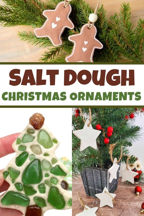 Make holiday memories with these adorable salt dough ornament crafts! Perfect for kids and families, these DIY ornaments include everything from handprint keepsakes to festive shapes like stars, trees, and snowflakes. Easy to make and customize, these salt dough ornaments are a fun and meaningful way to decorate your tree year after year! Salt Dough Ornaments Preschool, Salt Dough Snowflakes, Salt Dough Ornament Ideas For Kids, Boho Salt Dough Ornaments, How To Decorate Salt Dough Ornaments, Salt Dough Keepsakes, Cinammon Ornaments Salt Dough, Baked Ornaments Salt Dough, Salt Dough Cookie Ornaments