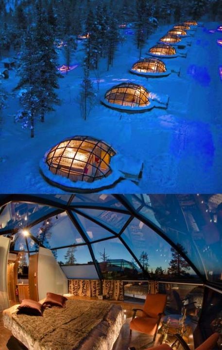 Sustainable Green Architecture, Unusual Hotels, Amazing Hotels, Treehouse Hotel, Best Places To Vacation, Ice Hotel, Ski Chalets, Luxury Winter, Dream Vacations Destinations