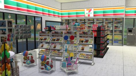 Sims 4 Seven Eleven, Bloxburg Seven Eleven, 7 Eleven Bloxburg, Bloxburg 7 Eleven, Bloxburg 7 Eleven Decals, Bloxburg Business, Bloxburg Cafe, Bloxburg Town, Film Class