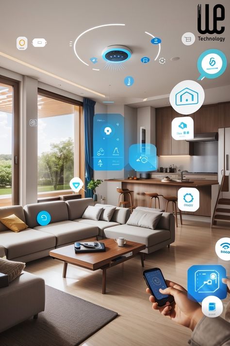 home automation system Smart Home Advertising, Smart Home Technology Interior Design, Security Systems For Home, Iot Design, 3d Ui, Modern Minimalist Interior Design, Guys Room Aesthetic, Smart Home Automation Systems, Best Home Automation