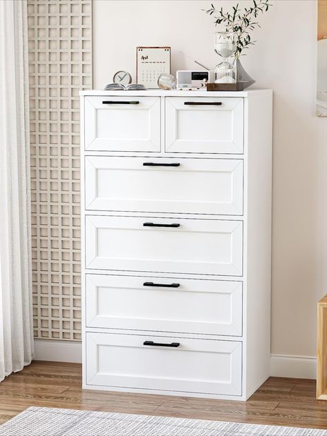 Price Marked Down! 6 Drawer Dresser, Dresser for Bedroom, Tall Chest of Drawers Modern, Wood Storage Drawer Chest for Living Room, Entryway, White Bedroom White Dresser, Bedroom Tall Dresser, Chest For Living Room, Chest Of Drawers Modern, Drawer Chest Bedroom, Organizer Furniture, Dresser Tall, Dresser Dresser, Tall Chest Of Drawers