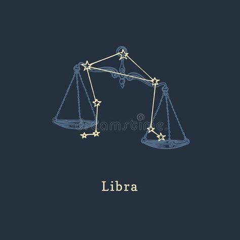 Libra Illustration Art, Libra Sign Aesthetic, Libra Aesthetic Art, Libra Illustration, Scales Illustration, Libra Zodiac Art, Libra Star Constellation, Libra Zodiac Signs, Constellations Art