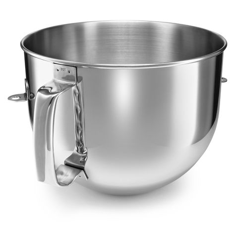 KitchenAid KA7QBOWL Stainless Steel Mixing Bowl for 7 Quart Bowl-Lift Stand Mixer #bakingtool Kitchen Appliances Design, Mixer Attachments, Stand Mixers, Countertop Appliances, Stainless Steel Mixing Bowls, Kitchenaid Stand Mixer, Stainless Steel Bowl, Frothing Pitcher, Stand Mixer