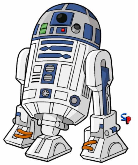 R2D2- Simpson Star Wars R2d2, R2 D2, Star Wars