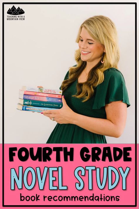 4th Grade Novel Study Books - Teaching with a Mountain View 5th Grade Books, Number The Stars, One And Only Ivan, Study Books, 5th Grade Reading, Independent Reading, Novel Study, Grade Book, Novels To Read