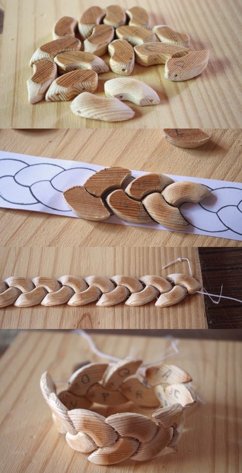 Braid bracelet WIP by mossy-tree on DeviantArt Bois Intarsia, Tre Kunst, Mossy Tree, Braid Bracelet, Wood Carving For Beginners, Wood Jewelery, Chip Carving, Wood Carving Designs, Wooden Bracelet