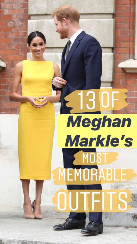 13 memorable outfits Meghan Markle has worn as a duchess that show her signature royal style Duchess Meghan Outfits, Meghan Markle Dress Style, Meghan Markle In Suits, Duchess Meghan Style, Megan Markle Outfits Royal, Meghan Markle Best Looks, Meghan Markle Style Royal, Meghan Markle Color Analysis, Meghan Markle Spring Style