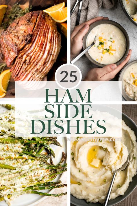 25 Side Dishes for Ham Roast Ham Sides, Smoked Ham Dinner Ideas, What Sides Go Good With Baked Ham, Salad To Go With Ham Dinner, Thanksgiving Ham Dinner Side Dishes, Smoked Ham Side Dishes, Baked Ham Sides Dishes, Spiral Ham Sides Dishes, Best Sides With Ham