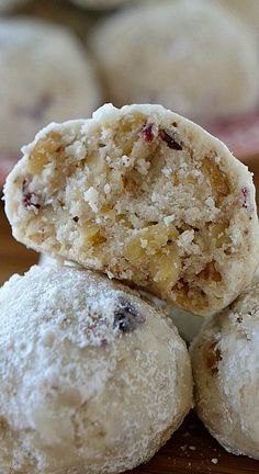 Pumpkin Pecan White Chocolate Cookies, Easy Gourmet Cookie Recipes, Cookie Balls, Walnut Cookies, Cookie Ball, Holiday Goodies, Cranberry Recipes, Italian Cookies, Xmas Cookies