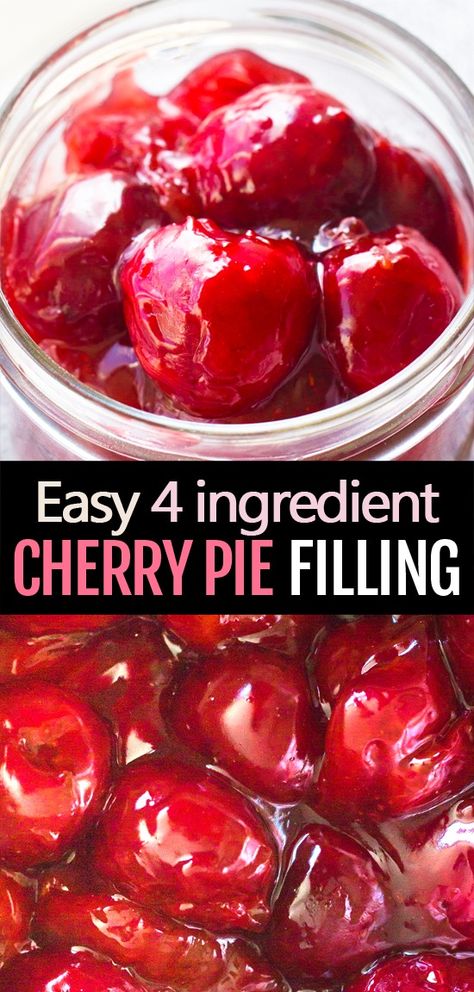 How To Make Cherry Pie Filling (Easy Recipe) Frozen Cherry Pie Recipe, Best Cherry Pie Filling, Cherry Recipes Easy, Cherry Pie Filling Recipes Easy, Cherry Oatmeal Bars, Cherry Pie Filling Recipe, Best Cherry Pie, Cherry Pie Recipe Easy, Homemade Cherry Pie Filling