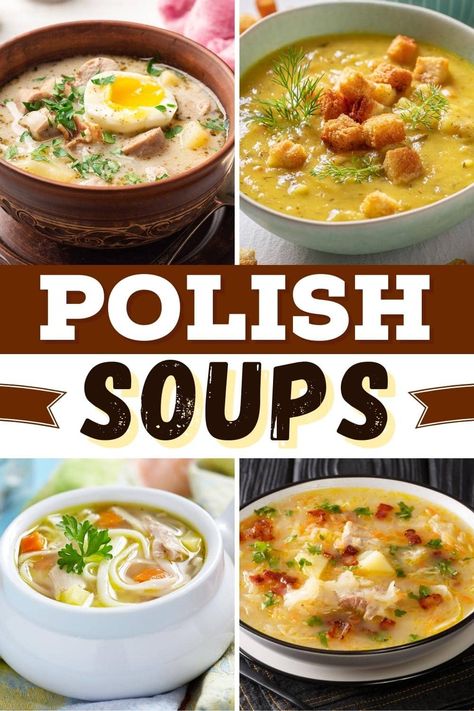 Get a taste of Poland with these traditional Polish soups! From borscht to mushroom to kielbasa, each one is a hearty bowl of goodness. Polish Borscht Soup Recipe, Traditional Borscht Recipe, Polish Mushroom Soup, Easy Polish Recipes, Borscht Soup Recipe, Soups Easy, Polish Soup, Borscht Recipe, Polish Foods