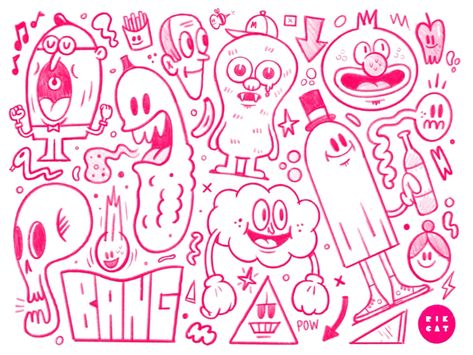 Doodle Characters, Cartoon Style Drawing, Handpoke Tattoo, Graffiti Doodles, Doodle Illustration, Flash Art, Graffiti Lettering, Simple Doodles, Illustration Character Design