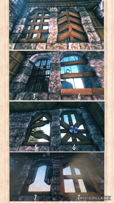 Valheim Window Design, Valheim Builds Stone, Valheim House Design, Valheim Castle Ideas, Valheim Stone Build, Valheim Builds Ideas, Valheim Stone House, Valheim Base Ideas, Valheim Building Ideas