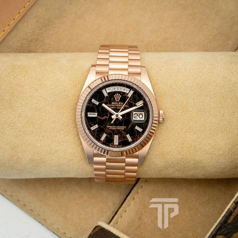 Gold Factory, Rolex Day Date, Rolex, Rose Gold, Gold, Baguette