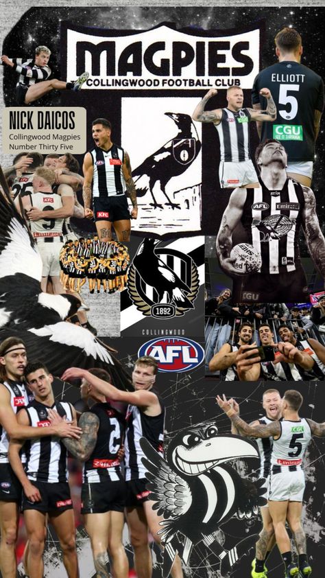 “side by side” 🖤🤍 #collingwood #collingwoodmagpies #afl #flagpies #nickdaicosisthemessiah Collingwood Football Club, A Series Of Unfortunate Events, Side By Side, Good Old, Future Husband, Football Club, Football, Collage, American Football