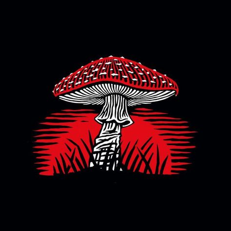 Amanita Muscaria Tattoo, Green Teeth, Folklore Mythology, Morris Dancing, Amanita Muscaria, Fly Agaric, Pottery Inspo, Woodcuts Prints, Relief Print