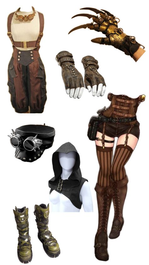 Vi Cosplay, Trashy Outfits, Chara Design, Female Character Inspiration, Steampunk Clothing, Punk Outfits, Drawing Clothes, Hippie Outfits, Steam Punk