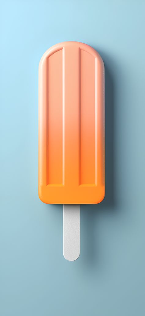 High-definition image of a tangerine popsicle on a pale blue background. Blue Background Aesthetic Wallpaper, Popsicle Wallpaper, Blue Background Aesthetic, Summer Aesthetic Wallpaper, Popsicle Art, Aesthetic Wallpaper Iphone, Blue Backdrop, Blue Backdrops, Background Aesthetic