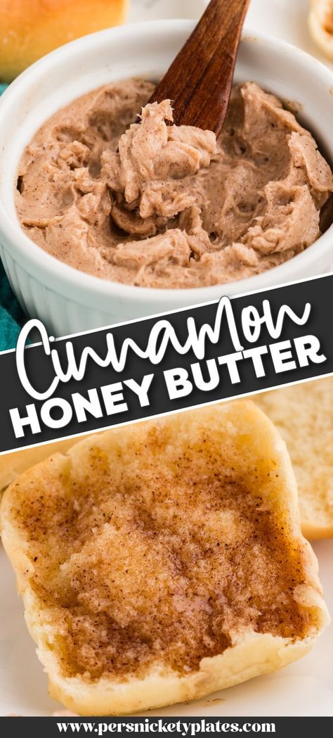 Texas Roadhouse Cinnamon Honey Butter, Super Easy Bread Recipe, Texas Roadhouse Cinnamon Butter, Persnickety Plates, Compound Butter Recipe, Frugal Cooking, Cinnamon Honey Butter, Cinnamon Honey, Road House