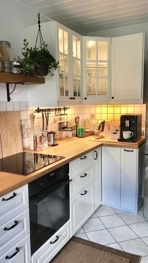 Kitchen Ikea, Kabinet Dapur, Decor Ikea, Ikea Home, Cottage Kitchens, Ikea Kitchen, Apartment Kitchen, Home Decor Kitchen, Dream Kitchen