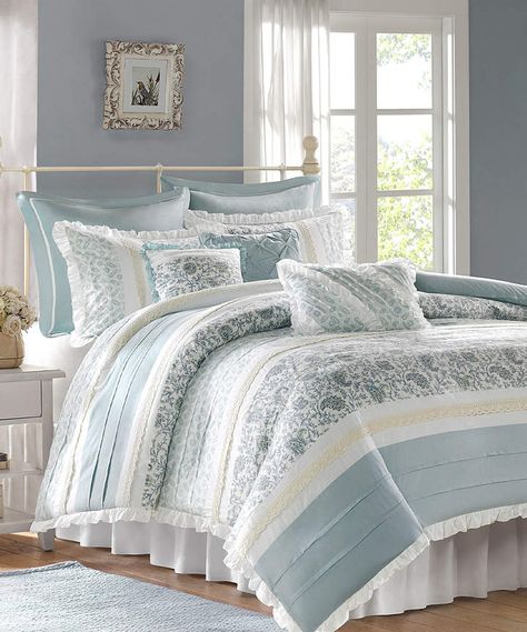 King Comforter Sets, Bed In A Bag, Farmhouse Bedroom Decor, Queen Comforter Sets, Madison Park, Queen Comforter, Blue Bedding, King Comforter, Cotton Duvet Cover