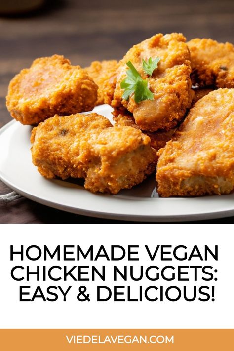 Vegan Chicken Nugget Recipe Vegan Nuggets Recipe, Plant Based Chicken Nuggets, Tofu Chicken Nuggets, Vegetarian Chicken Nuggets, Whimsical Bakery, Vegan Nuggets, Gluten Free Chicken Nuggets, Meatless Chicken, Vegan Chicken Nuggets