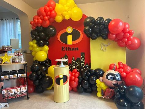 Jack Jack Birthday Party Ideas, Jack Jack Incredibles Party, Bali Birthday, Incredibles Birthday Party, Magic Decorations, One Year Birthday, Birthday Garland, Happy First Birthday, Jack Jack