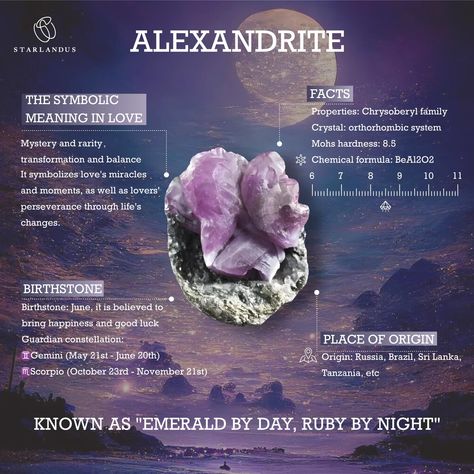 About alexandrite, you can learn more about it from our post!💜 It symbolizes the miracles and wonderful moments in love, and also represents the perseverance and determination of lovers in the face of changes in life. Link in bio to shop unique alexandrite rings 🛍️ #alexandrite #alexandritering #uniquejewelry #engagementring #engagementringinspo #engaged #weddinginspo #weddingring #gemstonejewelry #gemstonerings #jewelry #RingLover Alexandrite Stone Meaning, Alexandrite Meaning, Rings Alexandrite, Alexandrite Rings, Changes In Life, Family Meaning, Alexandrite Stone, Gemstone Meanings, Chemical Formula