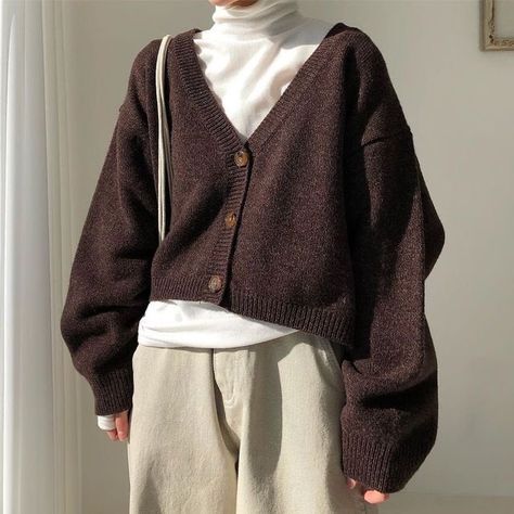 van | nsfr on Twitter: "who in haikyuu ft. soft cozy ootds… " Brown Sweater, Pants, White, Trousers