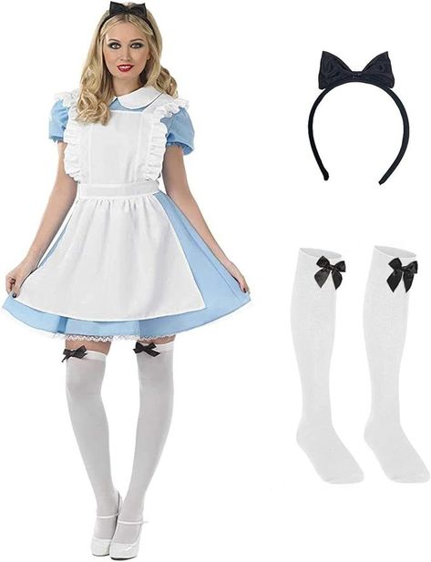 HALLOWEEN DECOR / COSTUMES Halloween Costume Couple Halloween Costumes #halloween #halloweendecorations #halloweendecor #fashioninspo #falloutfits #fallstyle #fallaesthetic #fall #fallfashion2023 #falloutfitswomen #autumnaesthetic #halloweenaesthetic #fallfits #fall2023fashiontrends #ad Disney Characters Fancy Dress, Alice In Wonderland Fancy Dress, Costumes For Work, Costume Carnaval, Alice Costume, Queen Of Hearts Costume, Alice In Wonderland Costume, Blue Costumes, Wonderland Costumes