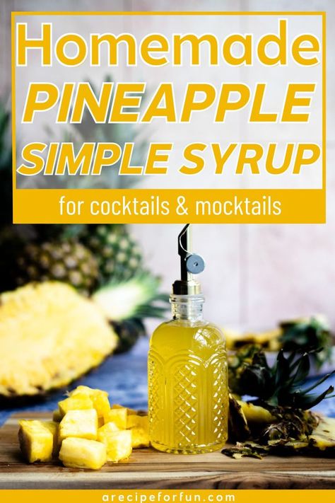 This pineapple simple syrup is the perfect way to enjoy the fresh flavor of pineapples in any drink you can imagine! Pineapple Simple Syrup, Syrup For Drinks, Pineapple Syrup, Simple Syrup, Syrup, Pineapple, Drinks