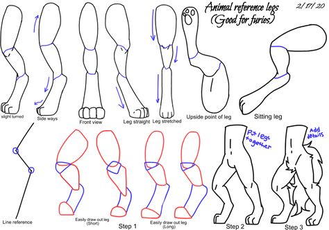 Anthropomorphic Legs Reference, Anthro Dog Reference, Anthro Cat Legs Reference, Rabbit Leg Anatomy, Rabbit Legs Drawing Reference, How To Draw Animal Legs On Humans, Anthro Leg Reference, Bunny Art Reference, Bunny Tutorial Drawing