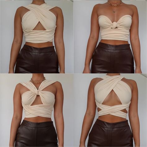 The Possibilities Are Endless With Our Heatwave Wrap Top. This Buttery Soft Fabric Will Stretch And Tie Into Any Style You Want. This Is A Summer Staple You Don't Wanna Miss Out On! 65% Polyester, 35% Cotton Can Be Tied Multiple Ways Model Is Wearing A Small Imported Cross Cutout, Wrap Around Top, Bandage Top, Cropped Vest, Women Halter, Summer Staples, Wrap Top, Tie Backs, Tie Back