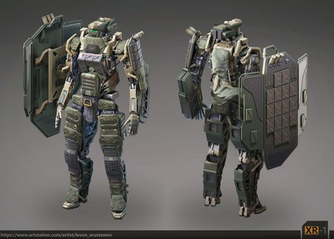 ArtStation - Concept of military robot, Levon. A. Combat Robot, Military Robot, Futuristic Armour, Future Soldier, Military Artwork, Cool Robots, Arte Robot, Cool Electronics, Army Vehicles