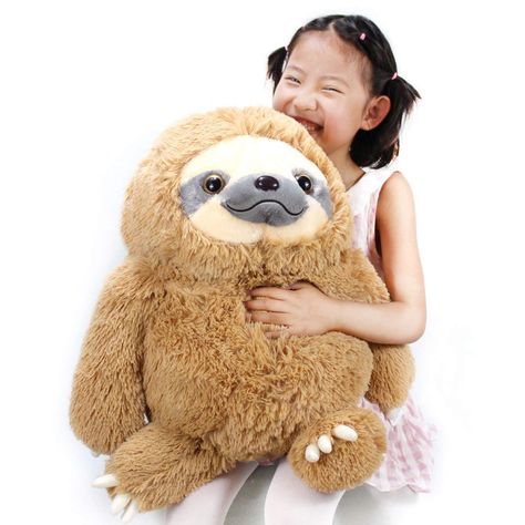 Amazon.com: Winsterch Fluffy Sloth Stuffed Animal Toy Gift for Kids Large Plush Sloth Bear Baby Doll Birthday Gifts ,20 inches: Toys & Games Sloth Teddy, Fluffy Stuffed Animals, Llama Stuffed Animal, Big Stuffed Animal, Large Stuffed Animals, Sloth Bear, Sloth Plush, Teddy Bear Birthday, Sloth Stuffed Animal