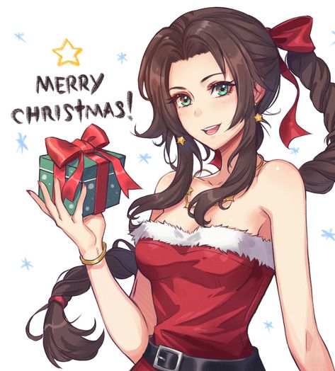 Fantasy Christmas, Anime Love Quotes, Advent Children, Final Fantasy Collection, Final Fantasy Artwork, Final Fantasy Vii Remake, Final Fantasy Art, Attack On Titan Fanart, Christmas Drawing