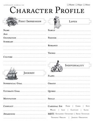 Character Profile Vintage Theater Character, Theatre Teacher, Theatre Classroom, Character Worksheets, Character Profiles, Writing Fantasy, Creative Writing Tips, Writing Characters, Writing Inspiration Prompts