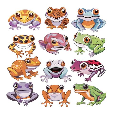 Set different types of frog wild animal | Premium AI-generated vector Different Types Of Frogs, Types Of Frogs, Free Business Card Mockup, Packaging Labels Design, Business Card Maker, Card Banner, Presentation Template Free, Wild Animal, Cartoon Illustration