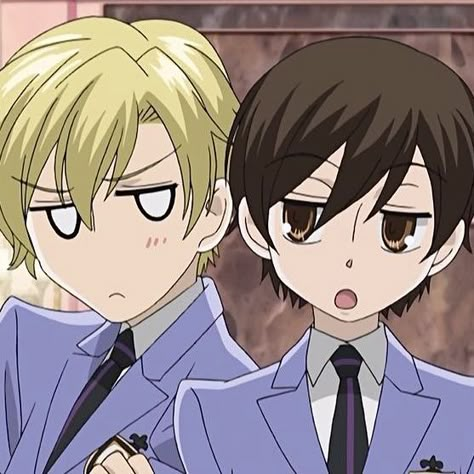 Haruhi Fujioka, Tamaki Suoh, Host Club Anime, Ouran Highschool, Club Images, Matching Pfps, Matching Pfp, Anime Images, Kiss