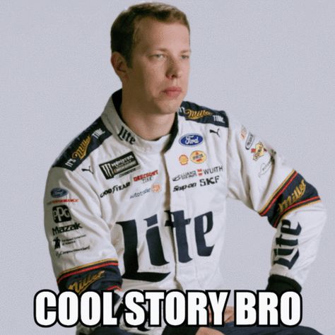 New trending GIF on Giphy Nascar Memes, Cool Story Bro, Brad Keselowski, Joey Logano, Nascar Cars, Nascar Drivers, Nascar Cup Series, Nascar Cup, Nascar Racing