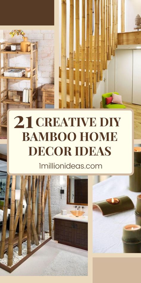 Bamboo Candle Holder, Bamboo Home Decor, Bamboo Wall Decor, Bamboo Headboard, Indoor Bamboo, Bamboo Home, Diy Bamboo, Bamboo Candle, Bamboo Diy