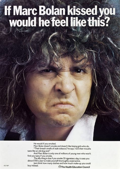 If Marc Bolan kissed you... Scarfolk Posters, Scarfolk Council, Marc Bolan, Education Poster, Old Dogs, Glam Rock, Lead Singer, Kiss You, Health Education