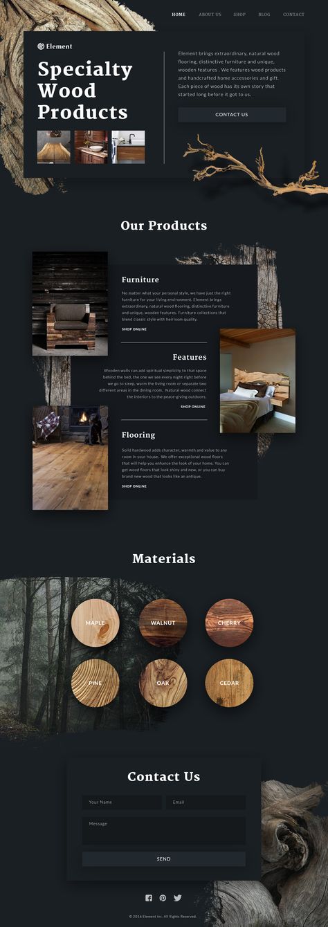 Rustic Website Design, Rustic Website, Design De Configuration, Layout Editorial, Layout Web, Web Design Blog, Web Design Mobile, Banner Web, Graphisches Design