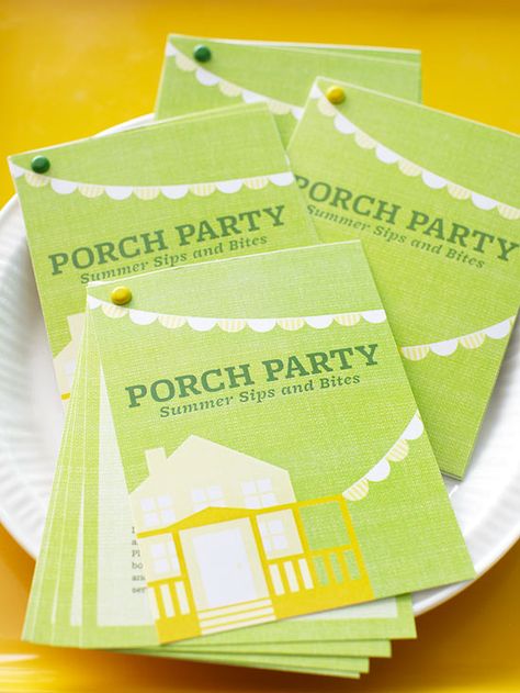 Porch Party: Casual Outdoor Entertaining Ideas Outdoor Entertaining Ideas, Neighborhood Block Party, Porch Party, Drink Stations, Neighborhood Party, Porch Parties, Summer Entertaining, Entertaining Ideas, Housewarming Party