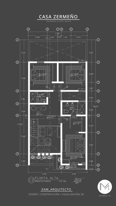 Floor Plan With Measurements, Hotel Room Design Plan, Small Modern House Plans, Architecture Blueprints, Architecture Design Process, Architecture Elevation, Interior Architecture Drawing, House Floor Design, Small House Floor Plans